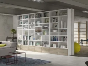Libreria RF504 Time divisoria componibile in legno laccato di Marka Total Living