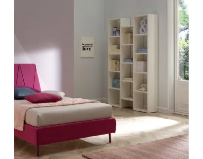 Libreria in laccato opaco bianco Outline SC210 di Moretti Compact