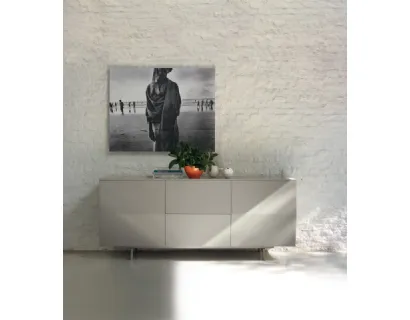 Madia Amsterdam in legno laccato Sabbia di Bontempi