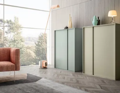 Madia alta Living 02 in laccato opaco di Arredo3