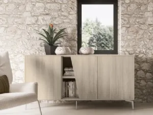 Madia RF903 Holly in legno con anta a taglio obliquo di Marka Total Living