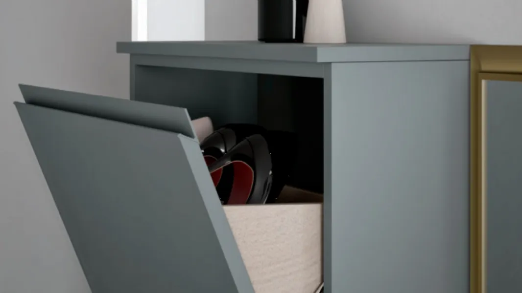 Mobile ingresso con porta scarpe Sessanta 07 di Birex