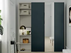 Mobile ingresso con mensole in laccato opaco Skap 03 di Birex