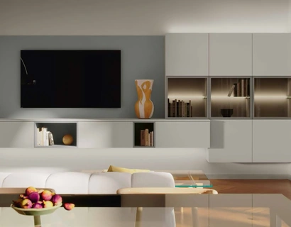 Parete Attrezzata in pet Living MK08 di Gentili Cucine