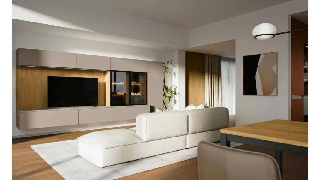 Parete Attrezzata Living MK01 di Gentili Cucine