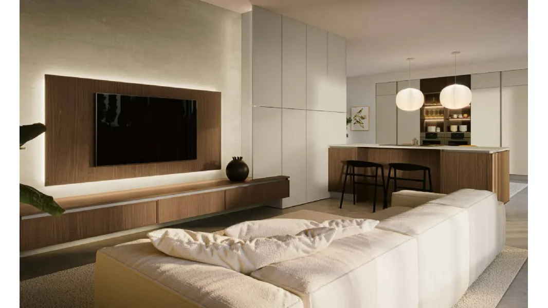 Parete Attrezzata Living MK02 di Gentili Cucine