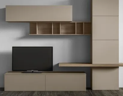 Parete Attrezzata RF110 Day in legno laccato di Marka Total Living