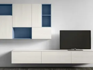 Parete Attrezzata RF120 Day in legno laccato di Marka Total Living