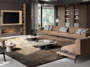 Parete Attrezzata Slim con Camino di Dall'Agnese