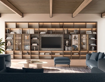 Parete Attrezzata Speed Rovere Terra di Dall'Agnese