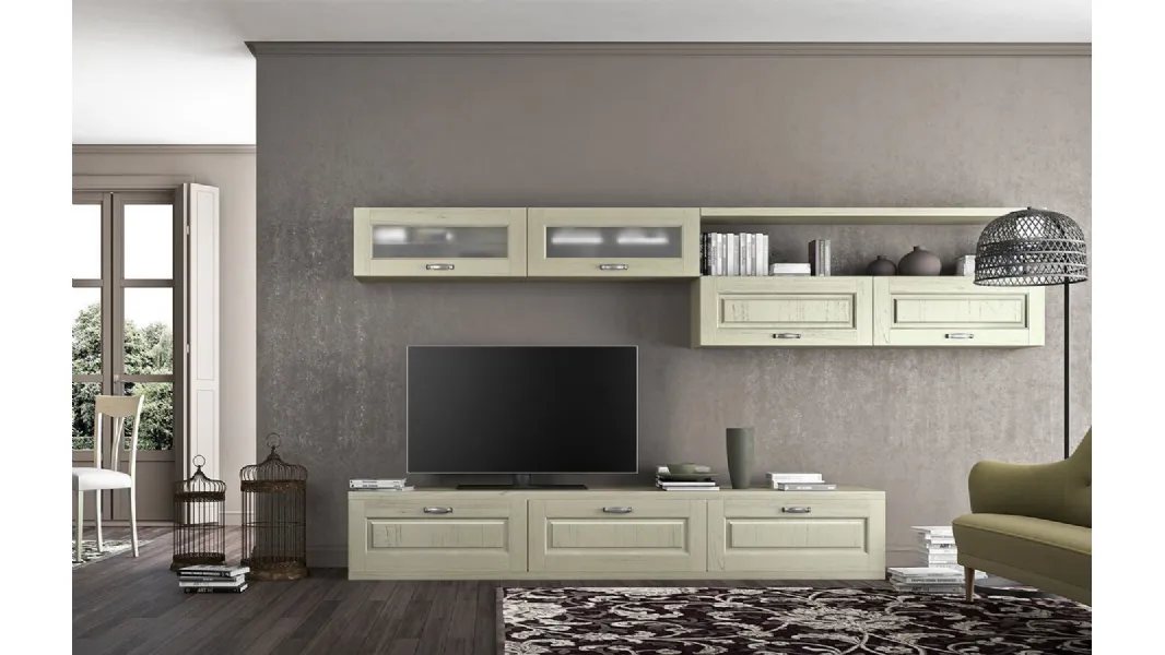 Parete Attrezzata in legno Verona IV di Arredo3