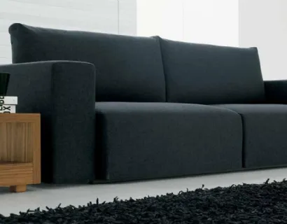 Divano relax lineare in tessuto imbottito InOUT con sedute a scorrimento di Deas