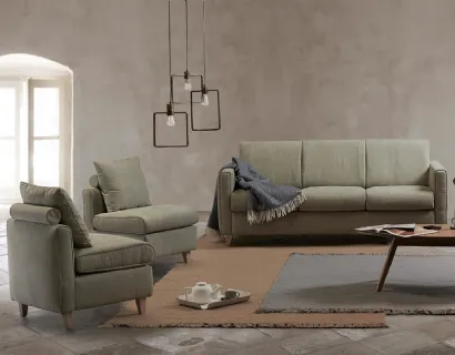 Divano Letto lineare in tessuto Italo di Vitarelax