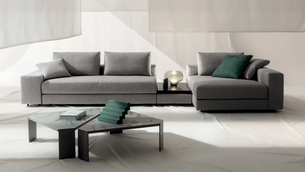 Divano con penisola Kuba Plain di Nicoline