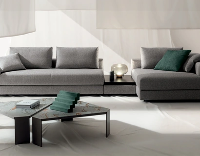 Divano con penisola Kuba Plain di Nicoline