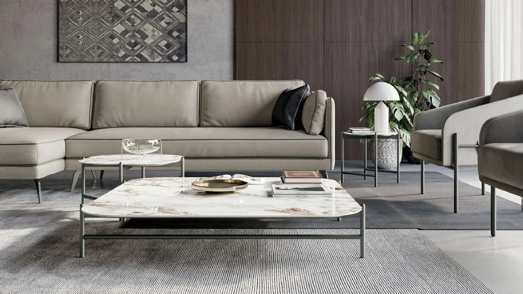 Divano con penisola Milton di Dall'Agnese