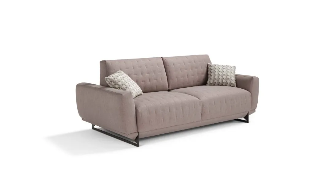 Divano letto in tessuto trapuntato imbottito Skin di Dienne Salotti