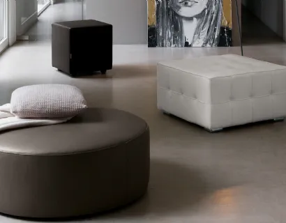 Pouf Tondo Dry Cubo di Dall'Agnese