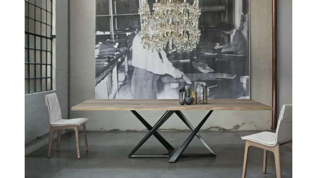 Sedia Alfa in legno massello e laccato di Bontempi