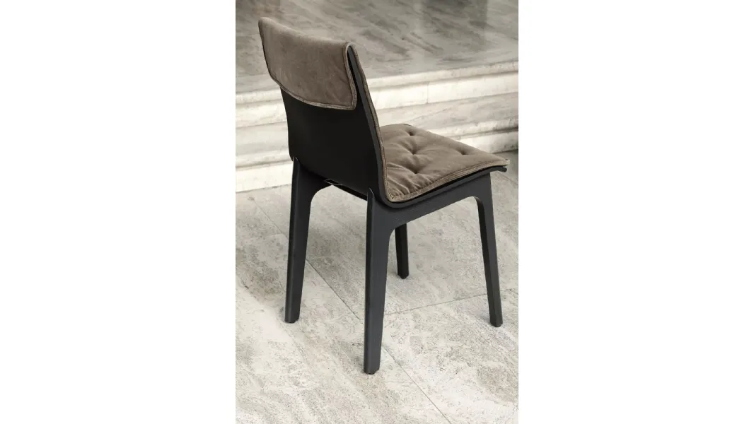 Sedia Alfa in legno massello e laccato di Bontempi