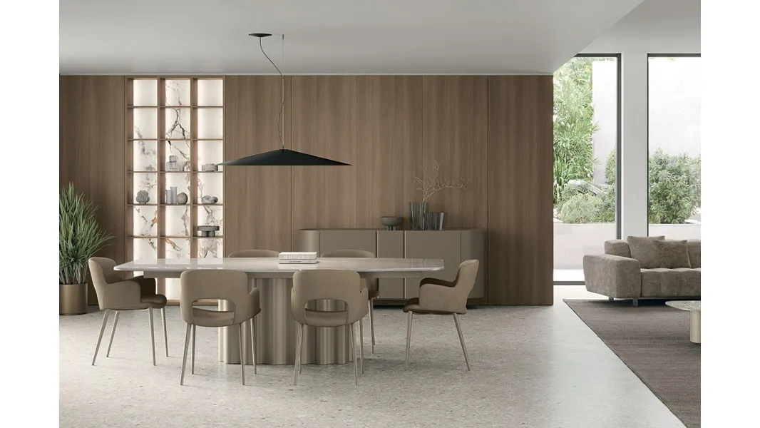 Sedia Dora in nabuk di Tomasella