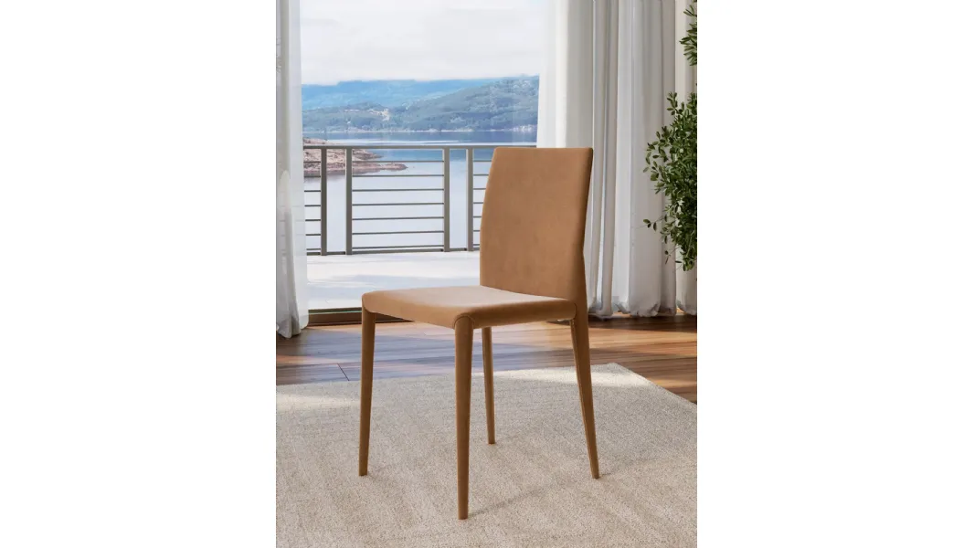 Sedia Margharet in pelle di Bontempi