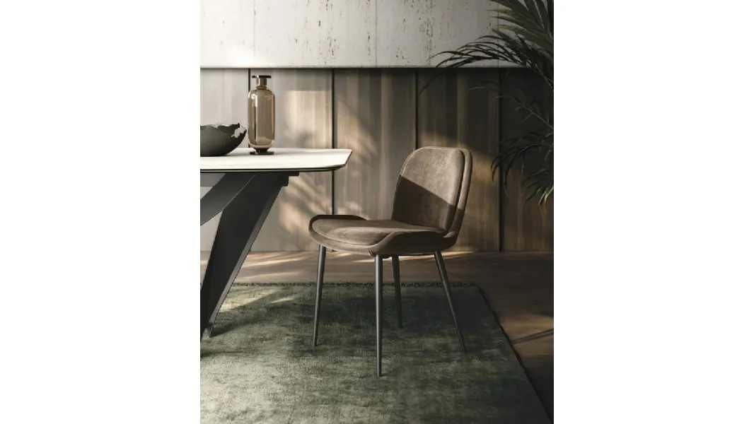 Sedia in tessuto imbottito Mia di Sedit