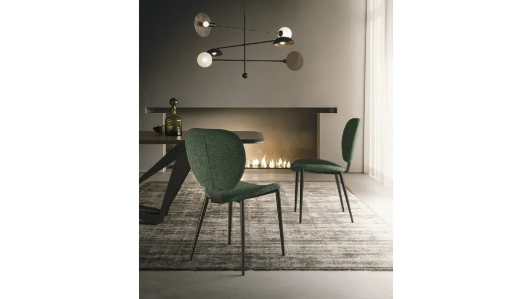 Sedia in tessuto imbottito Petra di Sedit