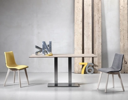 Sedia imbottita con struttura in legno Natural Zebra Pop di Scab Design