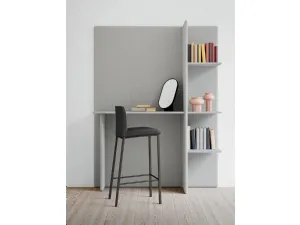 Sgabello Zara Up con struttura in metallo verniciato e seduta rivestita in ecopelle di Arredo3