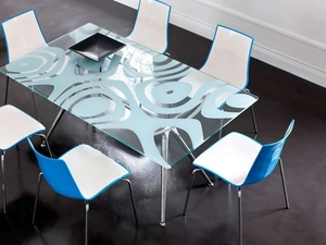 Sedia Zebra con scocca bicolore in polimero lucido e sfaccettato di Scab Design