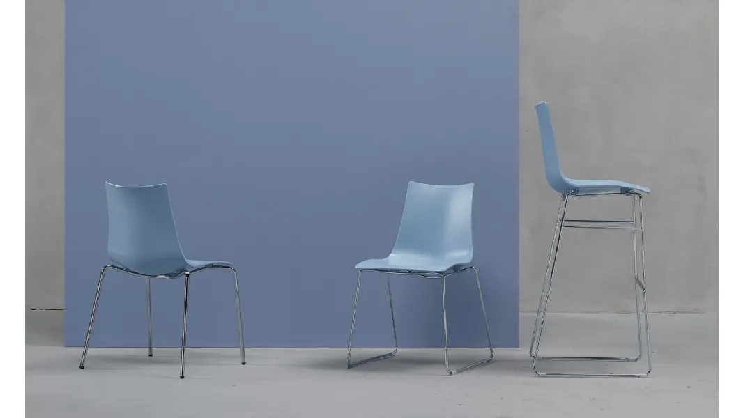 Sedia e Sgabello Zebra Tecnopolimero di Scab Design