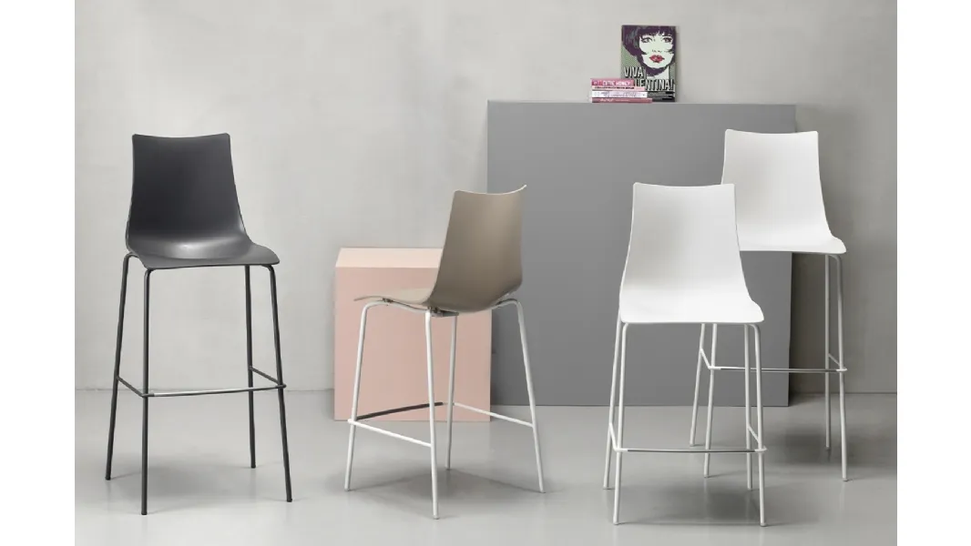 Sgabello Zebra Tecnopolimero di Scab Design