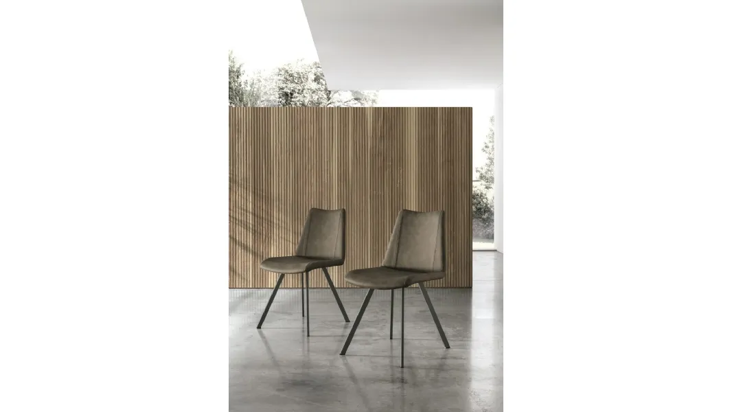 Sedia Zenda in ecopelle vintage di Sedit