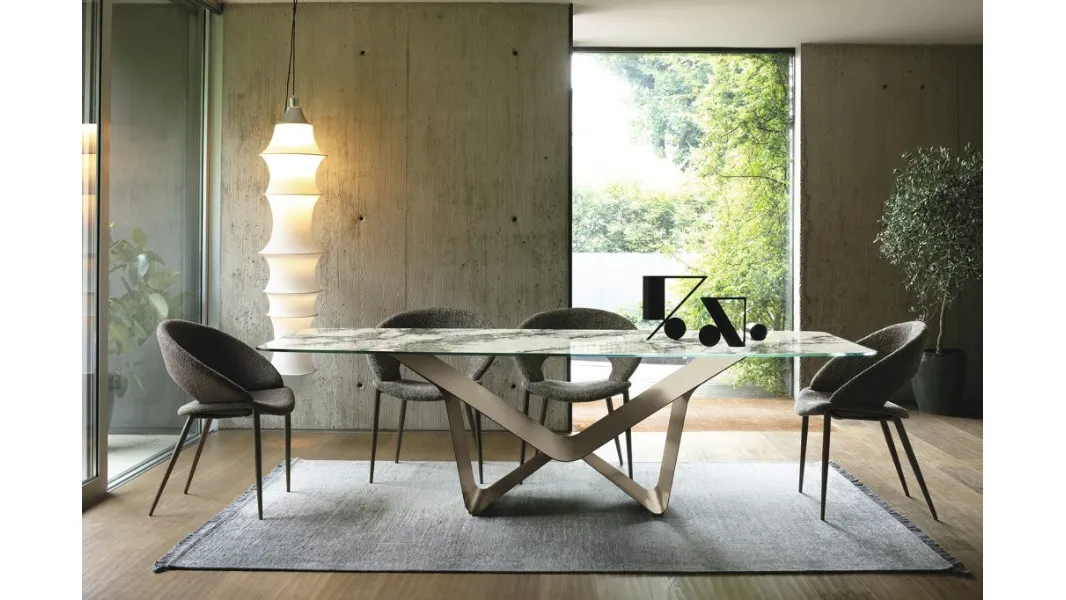 Tavolo Aliante Glass Decor di Sedit