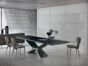 Tavolo allungabile Baltik Glass Decor di Sedit