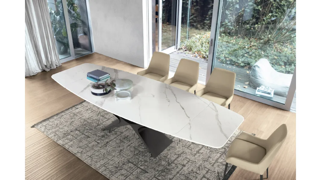 Tavolo con top in ceramica Baltik di Sedit