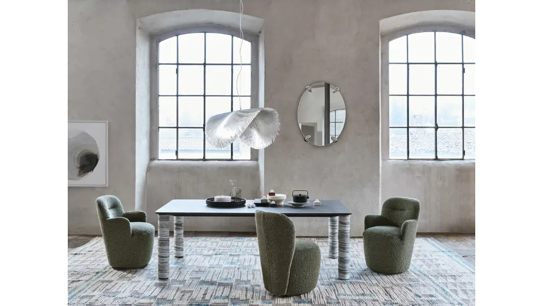 Tavolo Brick 144 in pietra lavica di Gervasoni