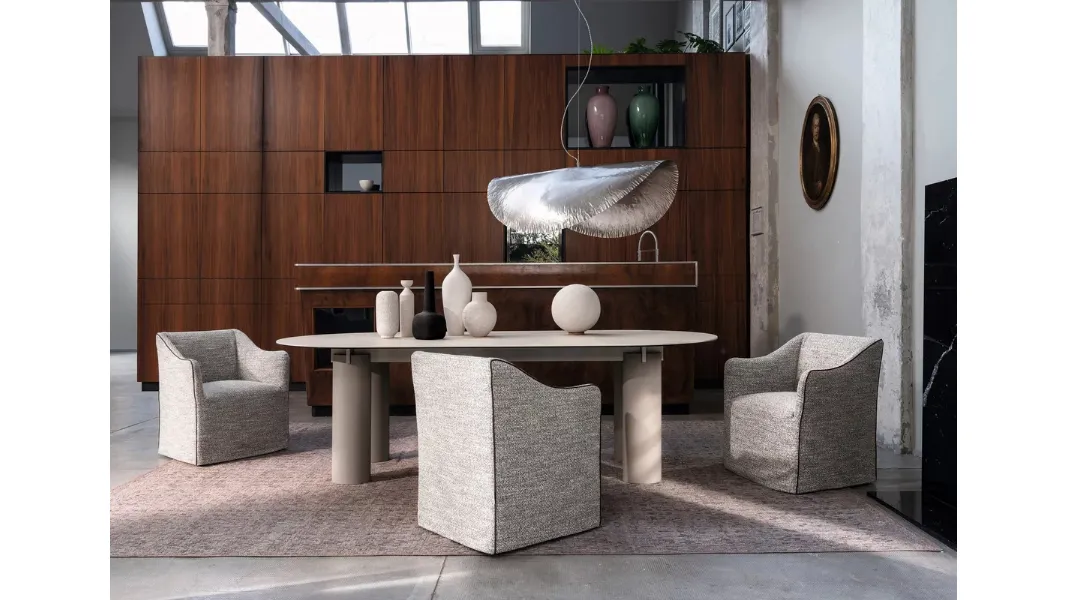 Tavolo Daen 33 in gres porcellanato di Gervasoni