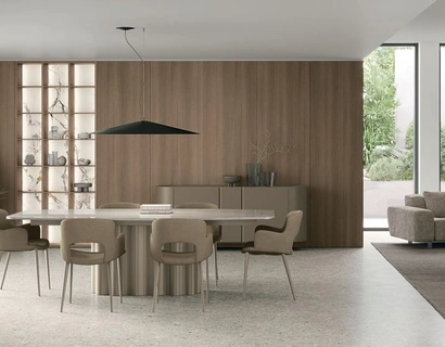 Tavolo Fortuny con piano in gres e struttura in metallo di Tomasella