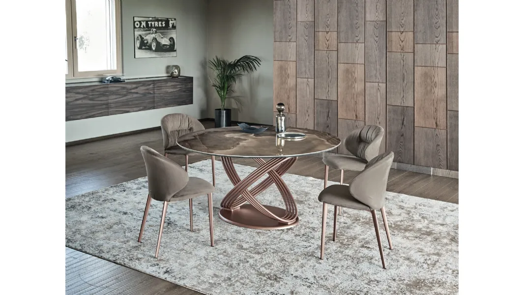 Tavolo Fusion Rotondo in SuperMarmo di Bontempi