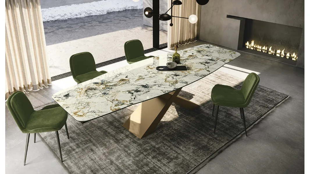 Tavolo in ceramica Gold di Sedit