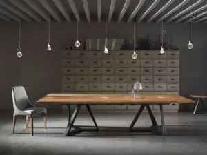 Tavolo Millennium XXL con piano in legno massello di Bontempi