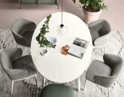 Tavolo Rea in Rovere Bianco di Novamobili