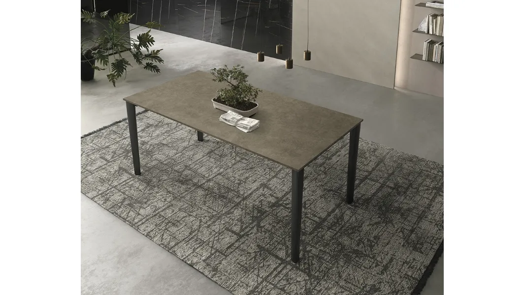 Tavolo fisso Yago in ceramica fokos terra di Sedit