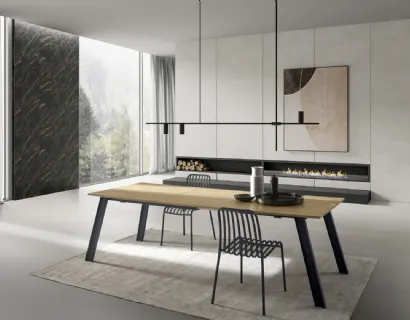 Tavolo T1373A Raw 160 in laminato di Zamagna