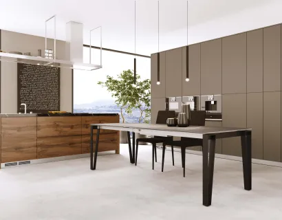 Tavolo T1530 Win 160 in vetroceramica di Zamagna