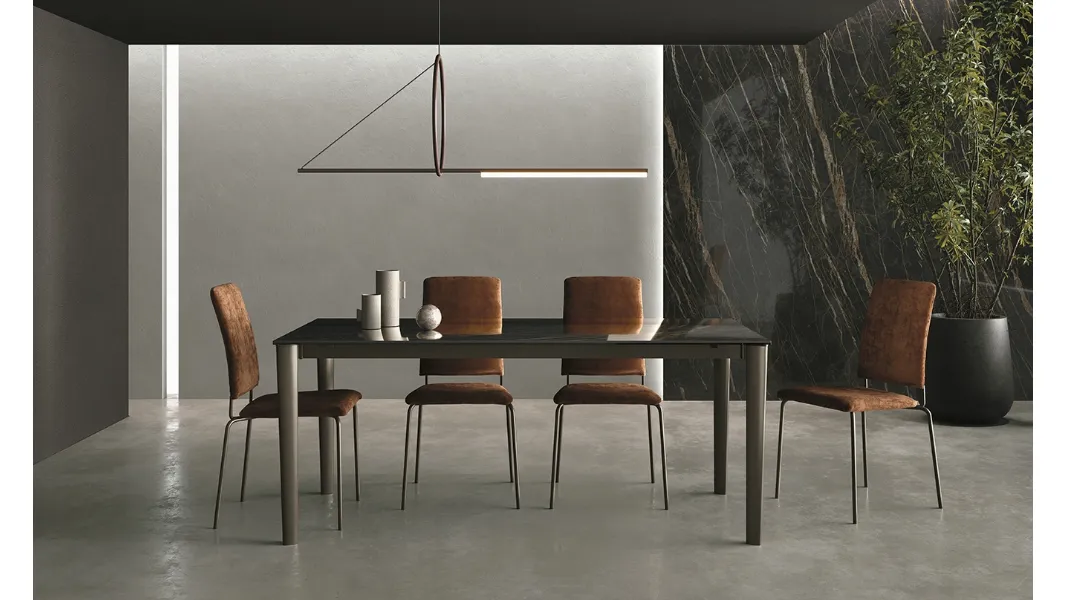 Tavolo allungabile Yago in ceramica lucida di Sedit