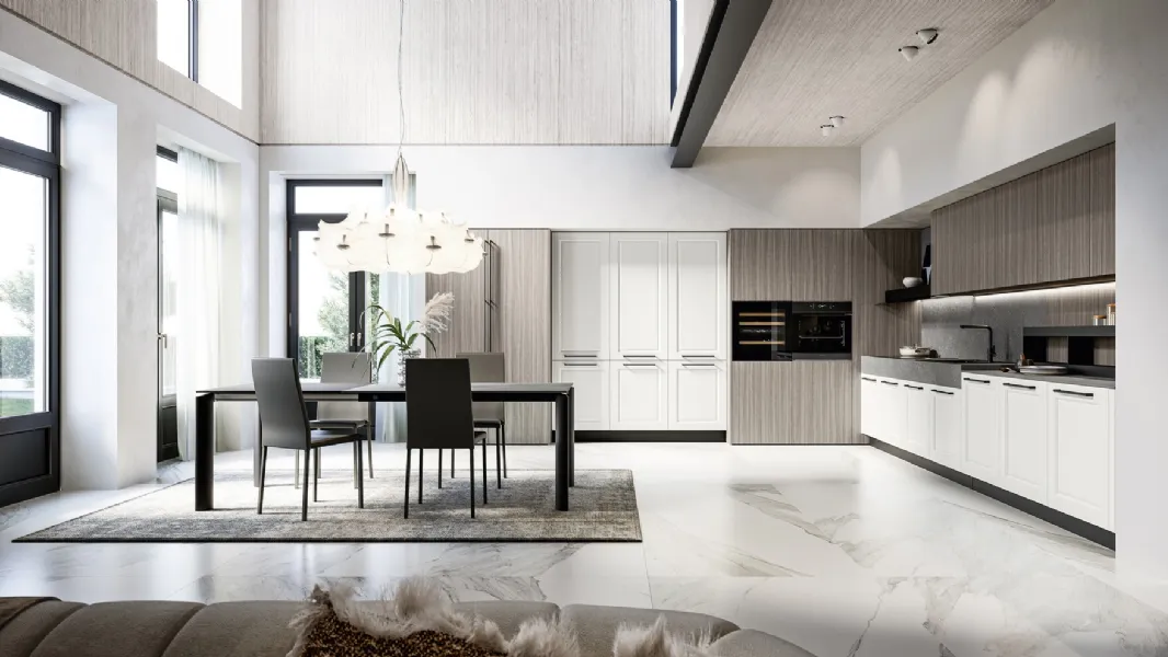 Cucina Classica angolare Asolo 02 in laccato e laminato di Arredo3