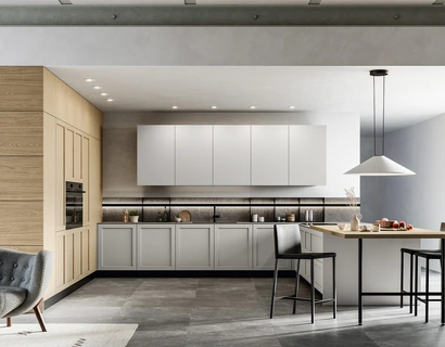 Cucina Moderna con penisola Alma 01 in pet e laminato di Arredo3